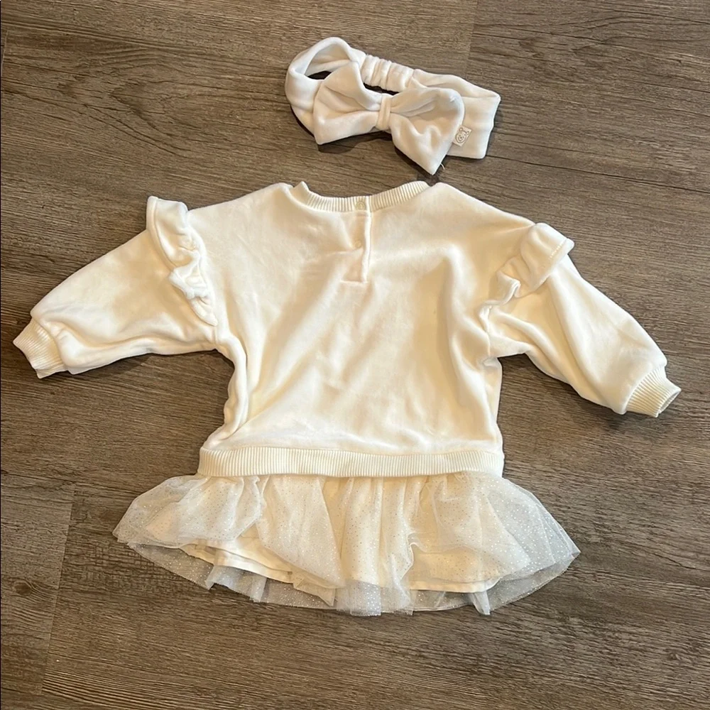 Disney Baby velvet Dress with Headband 6-9m